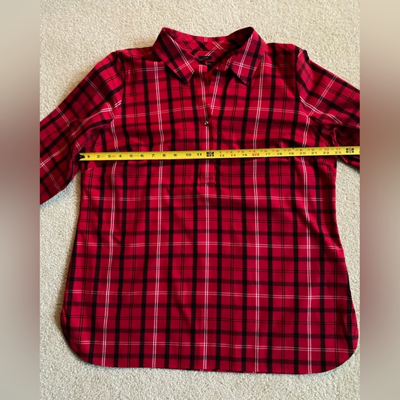 Red Plaid Men's Shirt - Picture 7 of 7